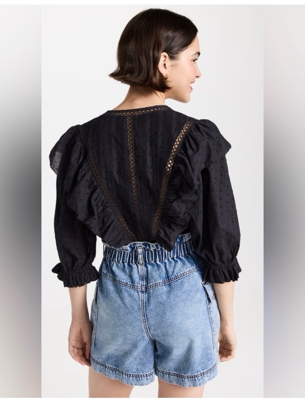 FARM Rio Swiss Dot Lace V-Neck Bodysuit - Picture 4 of 12